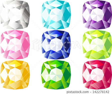 Old mine cut gemstone set Old mine cut gemstone set 142278142