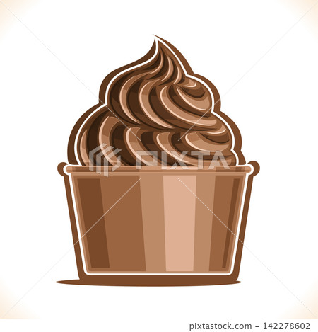 Vector illustration of Chocolate Ice Cream 142278602