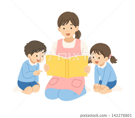 育兒工作者的育兒 1,平面插圖 育兒工作者的育兒 1,平面插圖 142278801