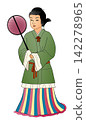 Court lady of the Asuka period, wearing a court dress with the left front panel. 142278965