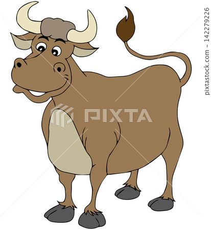 Hand-drawn animal illustration ☆ Fierce bull Hand-drawn animal illustration ☆ Fierce bull 142279226