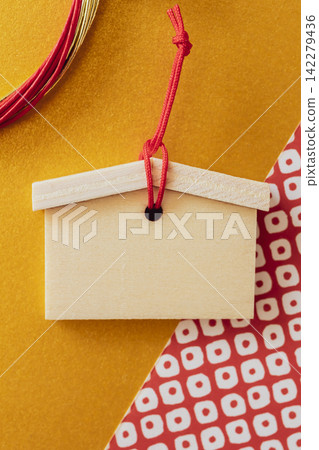 Wooden votive tablets on which to write wishes Wooden votive tablets on which to write wishes 142279436