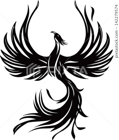 Phoenix Tribal Tattoo Illustration Material Phoenix Tribal Tattoo Illustration Material 142279574