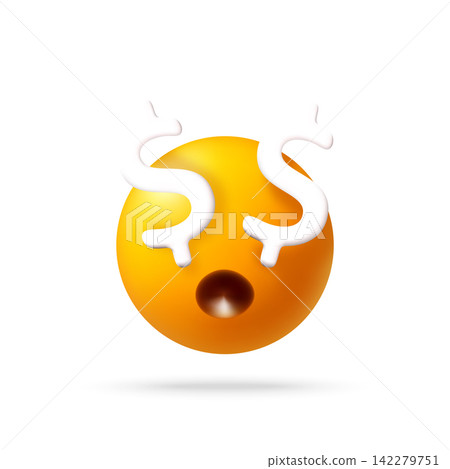 3D Money Eyes Emoji Showing Wealth Excitement 142279751