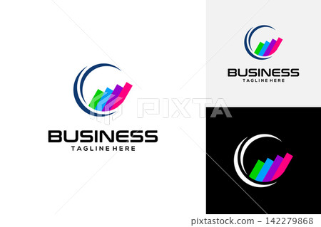 Business logo successful partner economic growth, financial illustration design logo 142279868