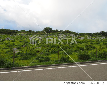 四國喀斯特地區美麗的夏日景色 四國喀斯特地區美麗的夏日景色 142280114
