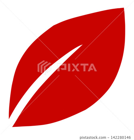 A simple red leaf illustration A simple red leaf illustration 142280146