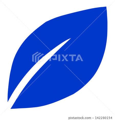 一幅簡單的藍色葉子插圖 142280154