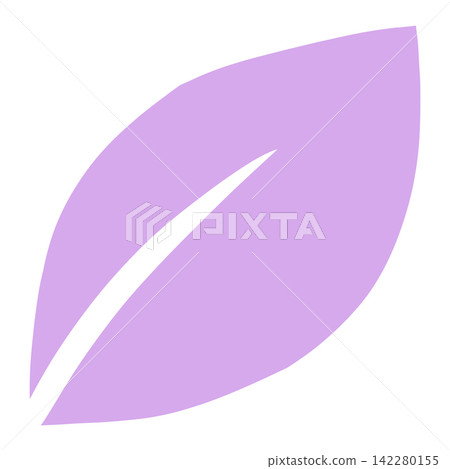 一張淺紫色葉子的簡單插圖。 一張淺紫色葉子的簡單插圖。 142280155