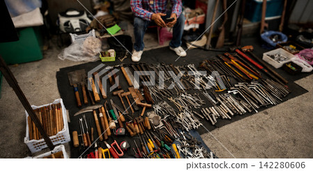 Vintage Shop Stall Near Chatuchak Market in Bangkok, Thailand Vintage Shop Stall Near Chatuchak Market in Bangkok, Thailand 142280606
