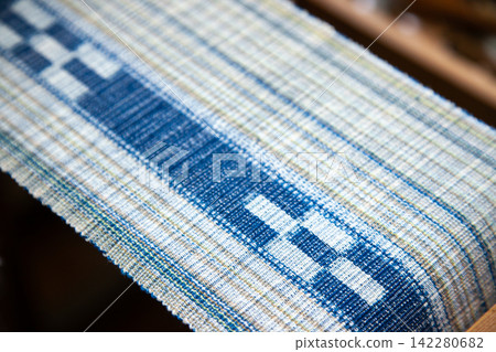 Minsa weaving from Taketomi Island Minsa weaving from Taketomi Island 142280682