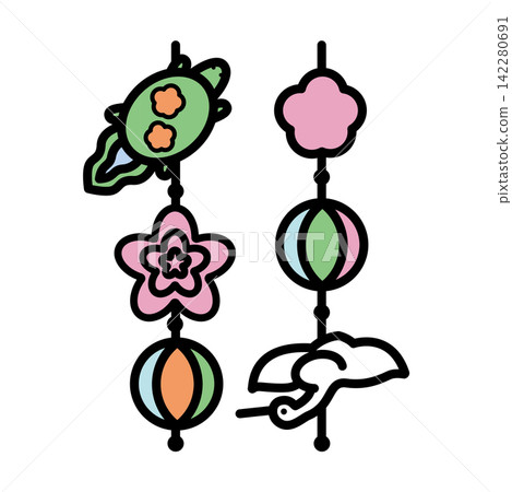 Illustration of hanging dolls Illustration of hanging dolls 142280691