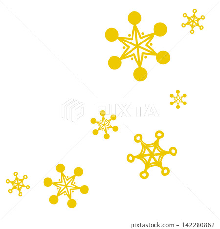 Yellow snowflake illustration 142280862