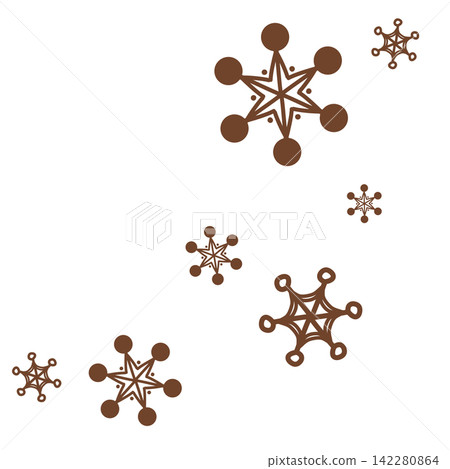 棕色雪花的插圖 棕色雪花的插圖 142280864