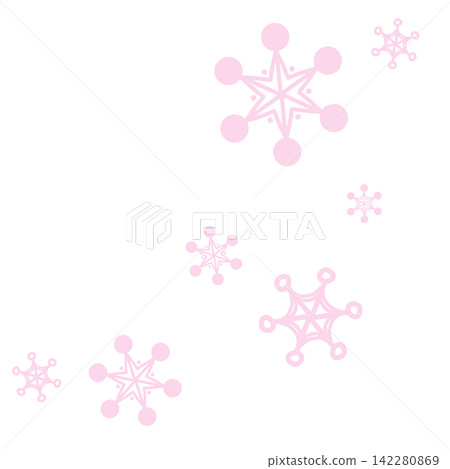 Illustration of a light pink snowflake Illustration of a light pink snowflake 142280869