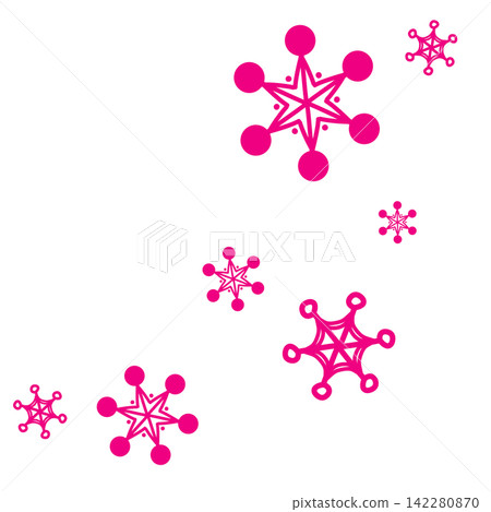 A vibrant pink snowflake illustration A vibrant pink snowflake illustration 142280870