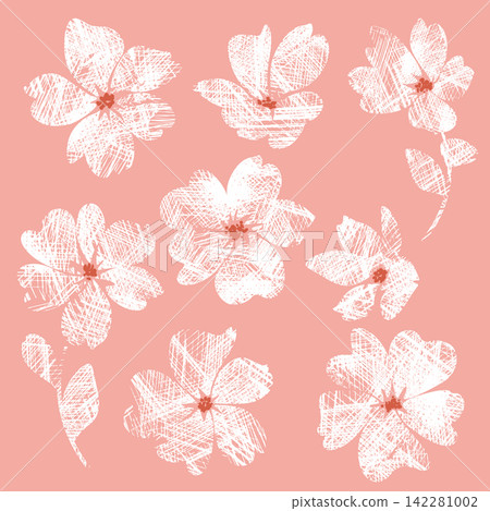 Abstract cute and simple flower material collection, Abstract cute and simple flower material collection, 142281002