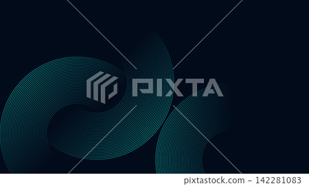 Abstract dark background with glowing curved lines for tech, science and digital business design Abstract dark background with glowing curved lines for tech, science and digital business design 142281083