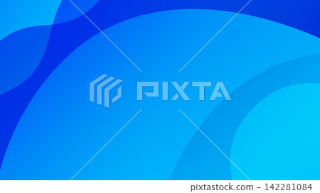 Modern abstract background with smooth blue dynamic waves for corporate, tech and business Modern abstract background with smooth blue dynamic waves for corporate, tech and business 142281084