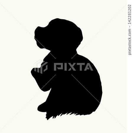 Cute small dog. Vector drawing. 142281202