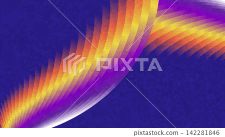 Dynamic and Colorful Abstract Background with Gradient Waves and Texture Effects. Template for Sports or Event Banner and Poster Design 142281846