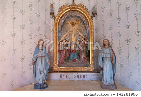 Pentecost, the descent of the Holy Spirit in the chapel in the village Stitar, Croatia Pentecost, the descent of the Holy Spirit in the chapel in the village Stitar, Croatia 142281960