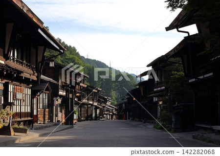 Nagano, Shiojiri, Narai-juku: An old townscape in a designated Important Preservation District for Groups of Traditional Buildings. Nagano, Shiojiri, Narai-juku: An old townscape in a designated Important Preservation District for Groups of Traditional Buildings. 142282068