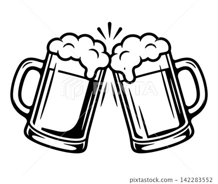 mug of beer icon, outline style mug of beer icon, outline style 142283552