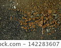 Abstract Texture of Broken Ceramic Tiles and Shards 142283607