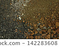Abstract Texture of Broken Ceramic Tiles and Shards 142283608