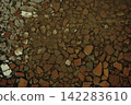 Abstract Texture of Broken Ceramic Tiles and Shards 142283610