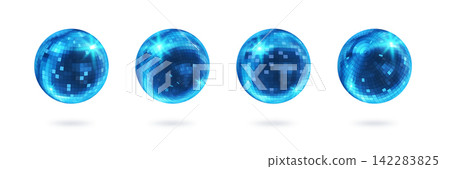Disco ball 3D vector element set for party and nightclub Disco ball 3D vector element set for party and nightclub 142283825