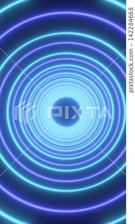 Glowing blue and violet concentric rings form a hypnotic neon tunnel, creating a futuristic abstract background with depth, rhythm, and motion. Glowing blue and violet concentric rings form a hypnotic neon tunnel, creating a futuristic abstract background with depth, rhythm, and motion. 142284668