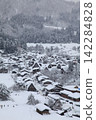 Shirakawago snow scene 142284828