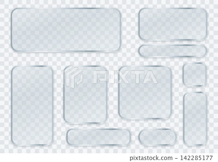 Vector glassmorphism UI collection with transparent frosted panels, cards, buttons, vertical blocks, and rounded controls in multiple proportions for websites, apps, dashboards, and interface layouts. Vector glassmorphism UI collection with transparent frosted panels, cards, buttons, vertical blocks, and rounded controls in multiple proportions for websites, apps, dashboards, and interface layouts. 142285177