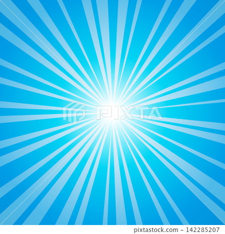 [Square shape] Light blue (blue) comic-style illustration with speed lines 142285207