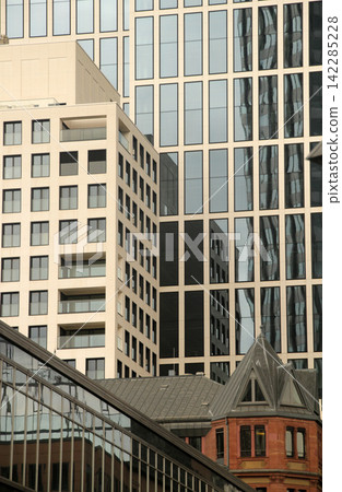 Modern architecture in the finance district of Frankfurt, germany Modern architecture in the finance district of Frankfurt, germany 142285228