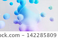 Abstract 3d background with colorful geometric spheres and circle glass. 142285809
