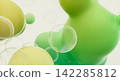 Abstract 3d background with colorful geometric spheres and soap bubbles. 142285812