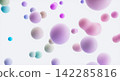 Abstract 3d background with colorful geometric spheres and soap bubbles. 142285816