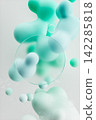Abstract 3d background with colorful geometric spheres and circle glass. 142285818
