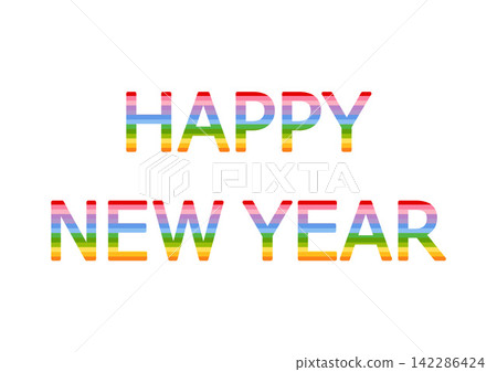 Decorative lettering: HAPPY NEW YEAR Decorative lettering: HAPPY NEW YEAR 142286424