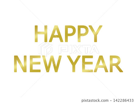 Decorative lettering: HAPPY NEW YEAR 142286433