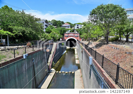 神戶市兵庫區港川隧道:日本首條現代化河道隧道;國家註冊有形文化遺產;出口側 神戶市兵庫區港川隧道:日本首條現代化河道隧道;國家註冊有形文化遺產;出口側 142287149