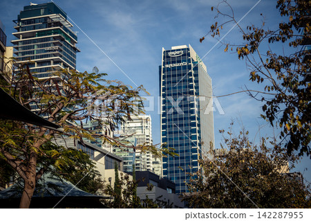 A street view of Tel Aviv A street view of Tel Aviv 142287955