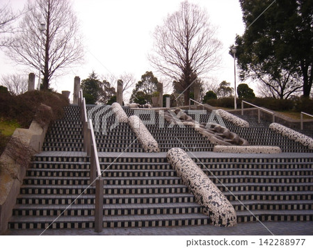 Scenery of the park with stairs Scenery of the park with stairs 142288977