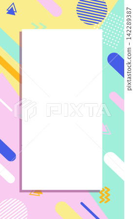 Pop geometric, colorful, and cute background Pop geometric, colorful, and cute background 142289387