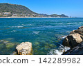 [Kitakyushu City, Fukuoka Prefecture] View of the Kanmon Strait, Hayatomo Strait, and Mount Hinoyama from the Mekari Tidal Promenade 142289982