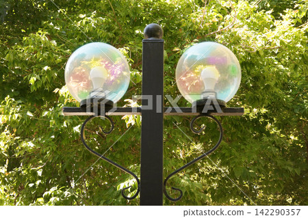 crystal ball in the garden crystal ball in the garden 142290357