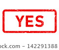 Yes stamp, agreed or accepted content or document, red yes stamp, vector 142291388